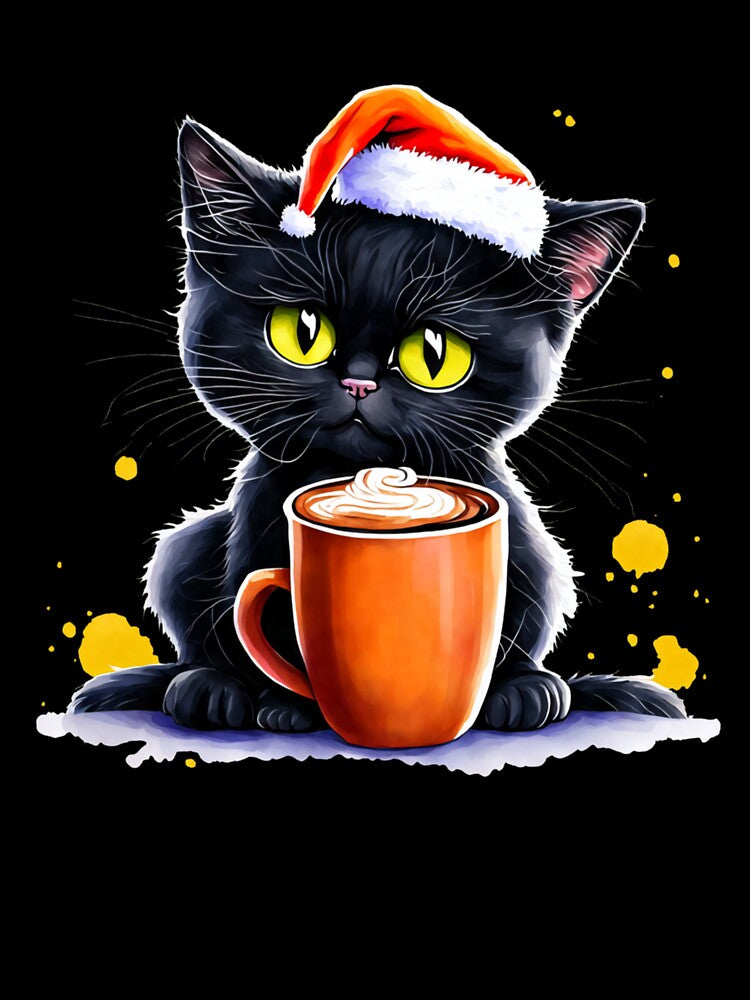 Cat Christmas T Shirt, Santa Hat Cat Tee, Festive Holiday Shirt, Gift for Cat Lovers, Xmas Shirt, Funny Cat Shirt by ShamblesShirts