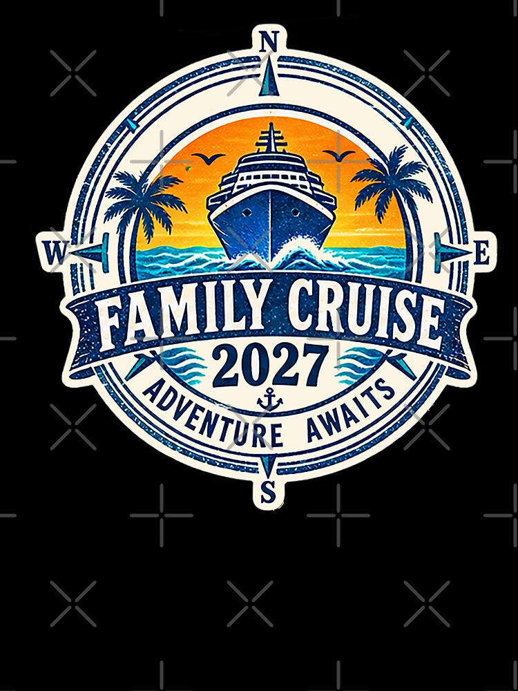 TRAVEL COLLECTION - FAMILY CRUISE - PASSPORT - IMMIGRATION STAMP - HOTEL STICKER TAG • 2027 - ADVENTURE AWAITS by WheelieGdArt