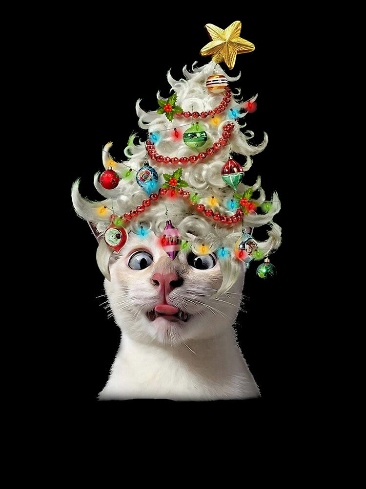 Cat And Christmas Tree Hat by Madge-Simon-859