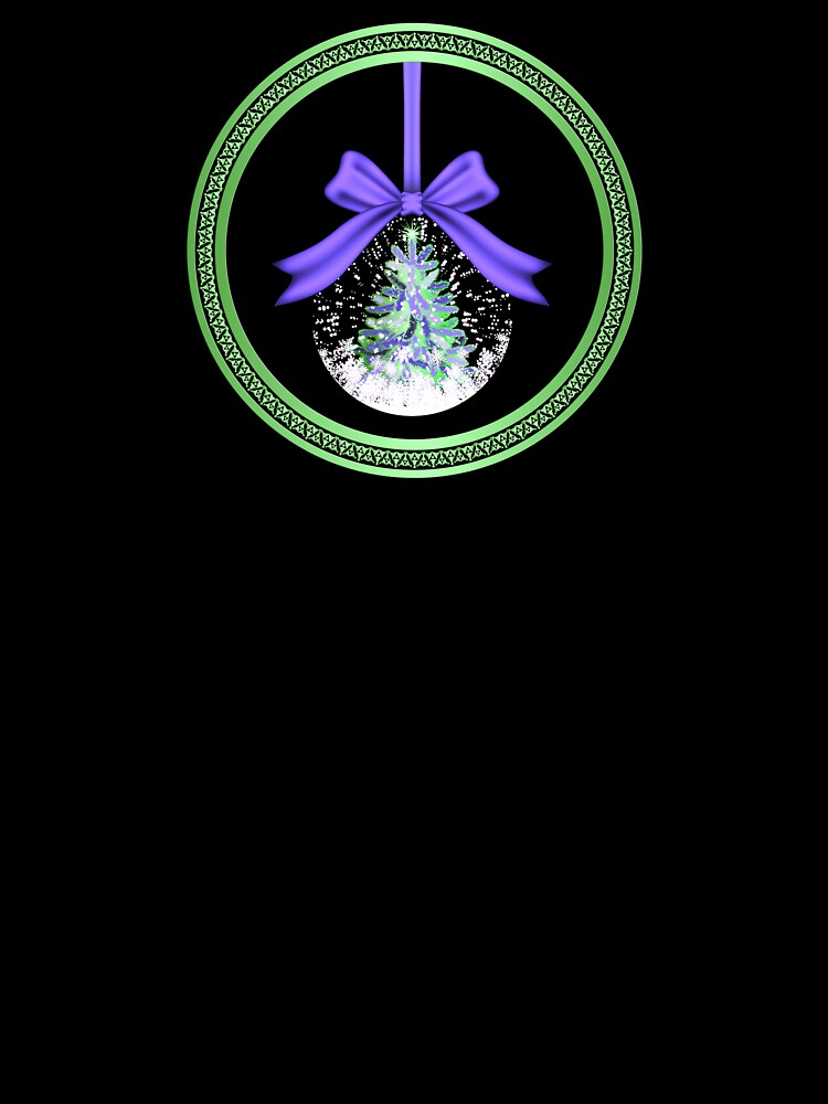 Purple & Green Christmas Ornament Design by PawsitiveMum