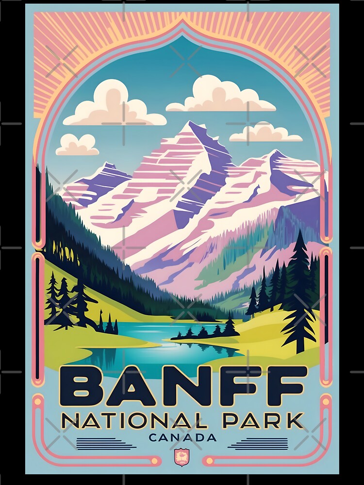 Banff National Park Canada Vintage Travel Tourism by TravelersGems