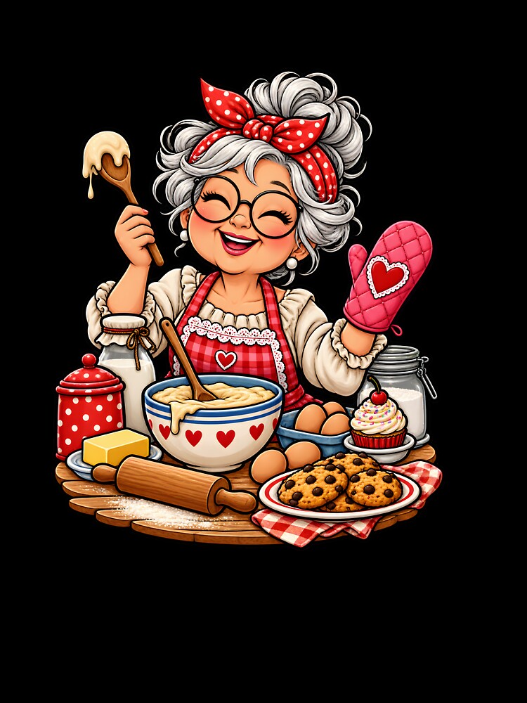 Cute Baking Grandma Kitchen Cookie Lover by Tbenghali