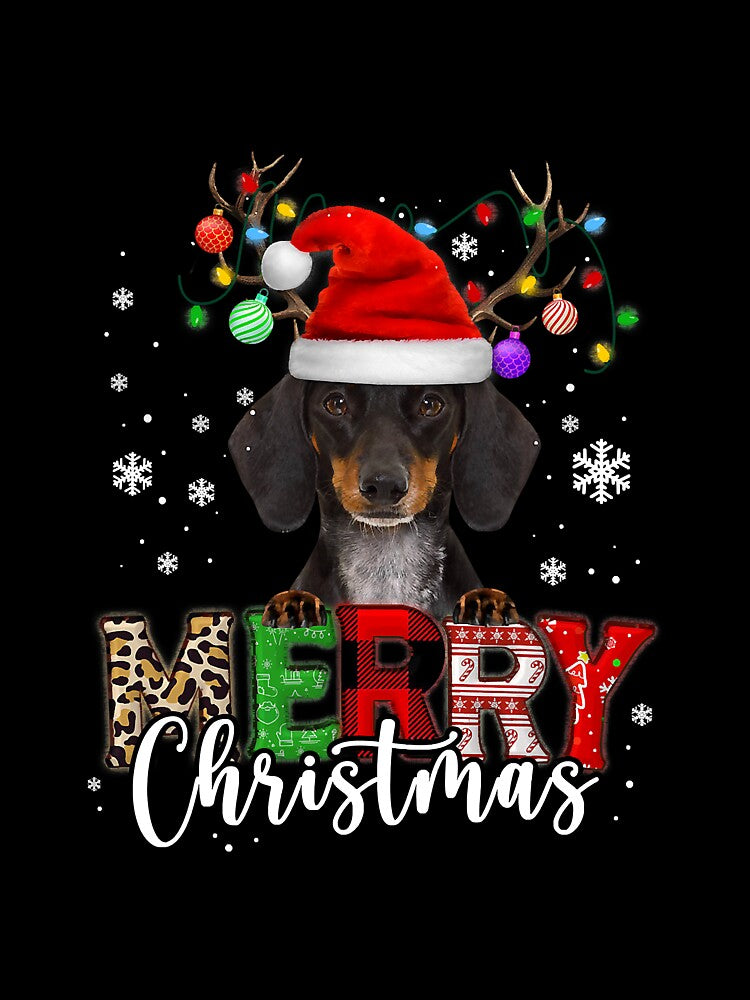 Dachshund Santa Dog Merry Christmas by reyeskhan79