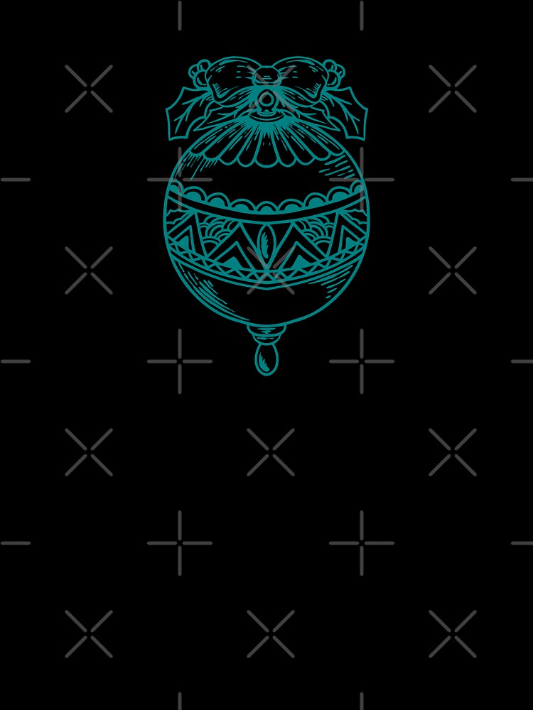 Teal Vintage Christmas Ornament Design by pattern-archive