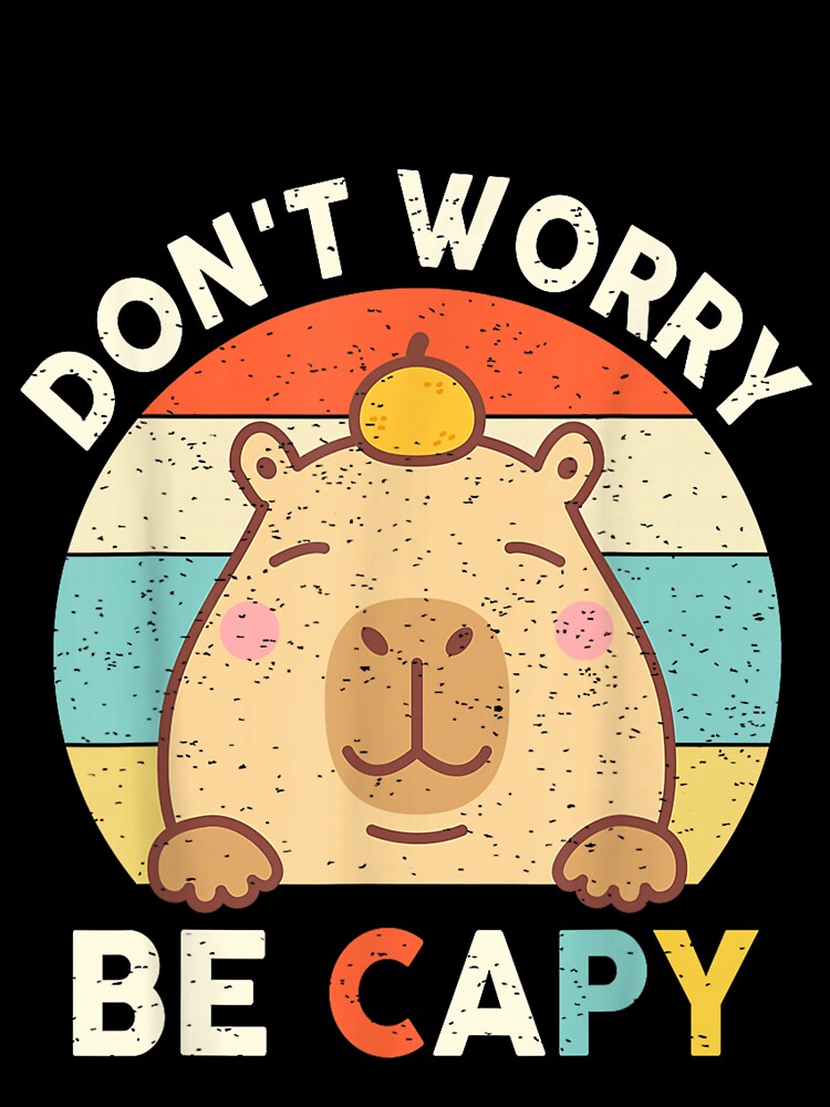 Capybara Shirt Kids Toddler Boys Girls Don’t Worry Be Capy Art for Men Women Kids , Capybara Gift Lover by DZIRI NAJAT