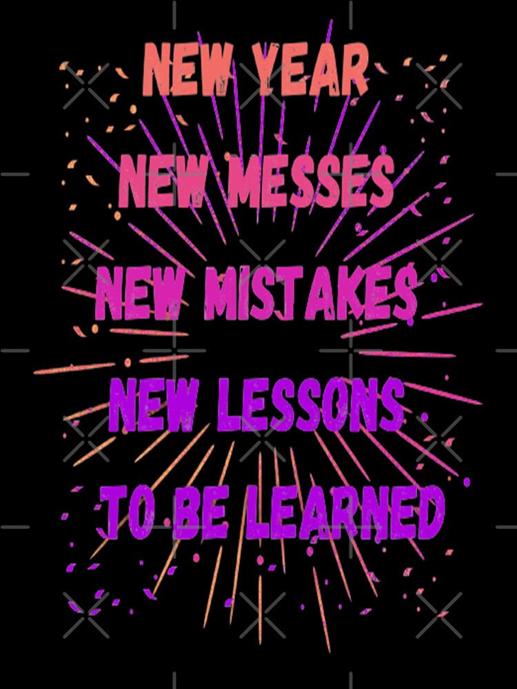 New Year New Lessons to be Learned Lettering Design, Howdy New Year, New Years Celebration, New Years Eve Countdown by Adri Barnard