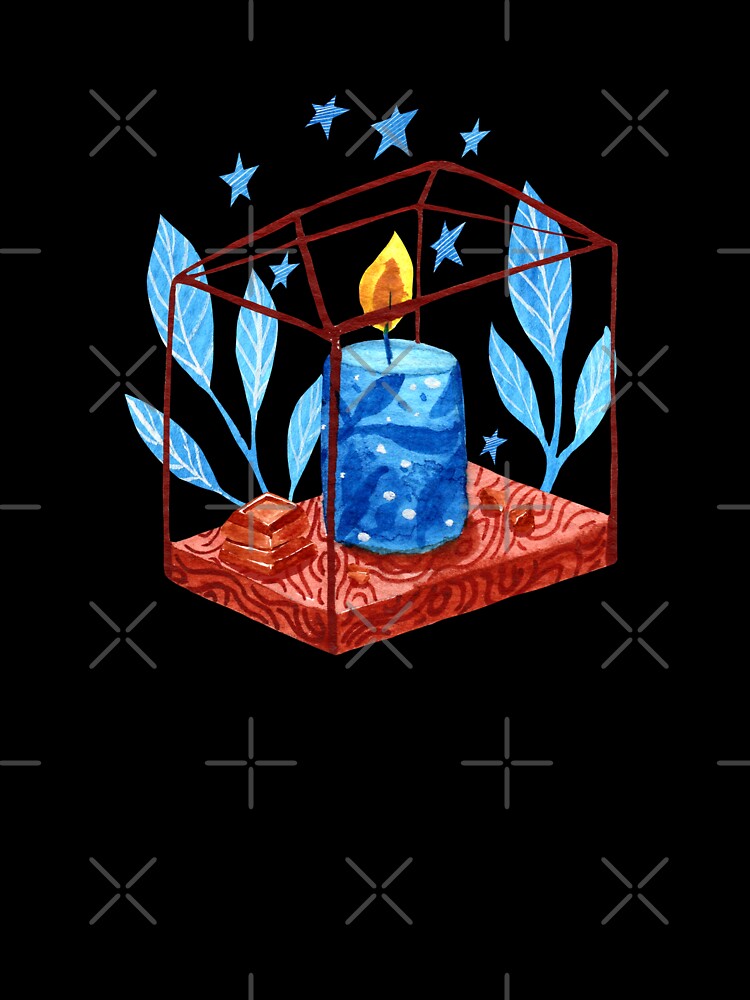 Cozy living candle illustration by pinkyfish1010