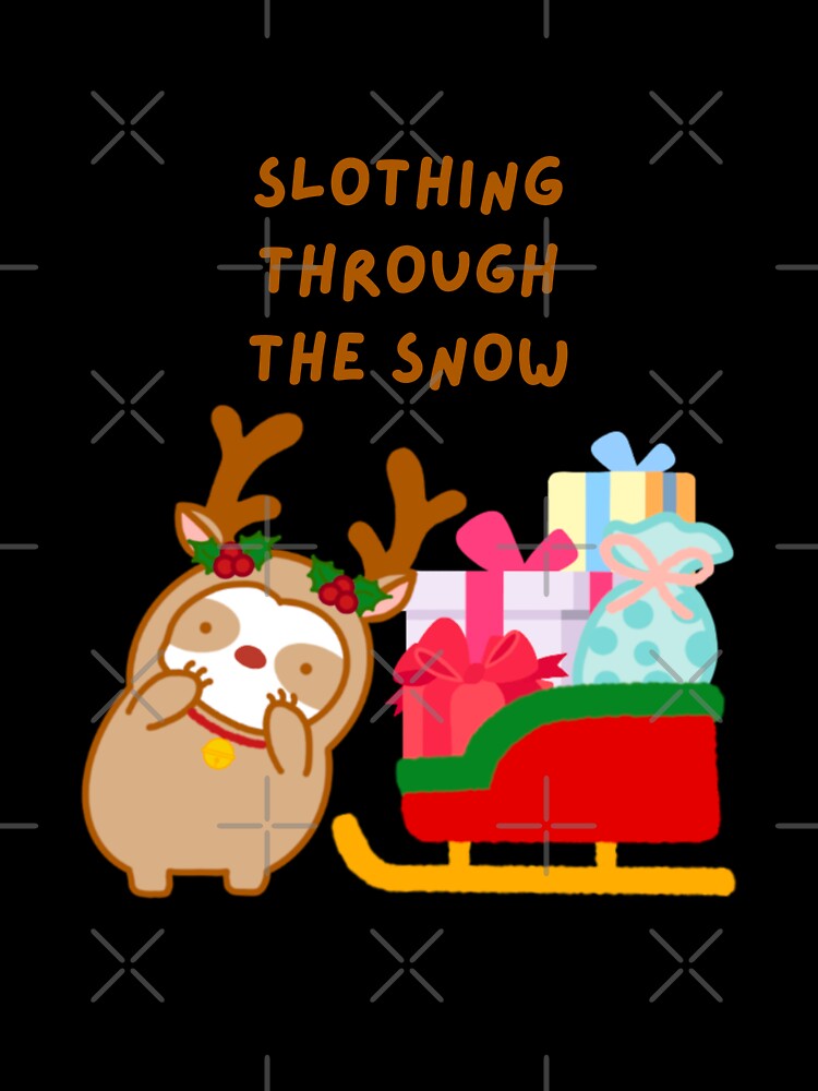 Slothing Through the Snow Christmas Sleigh Sloth by theslothinme