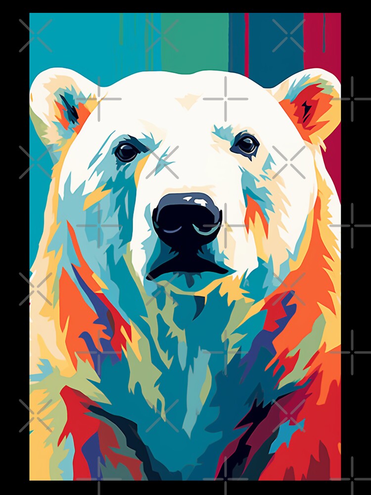 Winter Polar Bear Pop Art by TheWildFlix