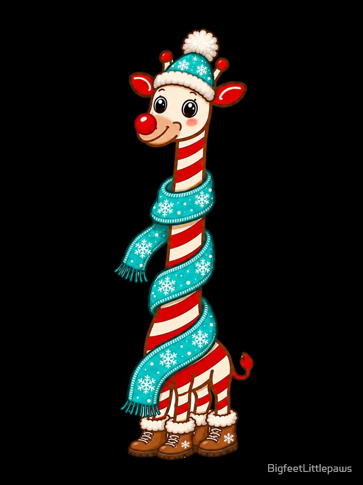 Candy cane Rudolph giraffe by BigfeetLittlepaws