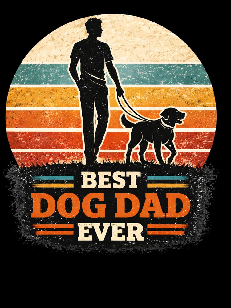 Best Dog Dad Ever Shirt Funny Dog Lover Gift for Men Vintage Pet Owner T-Shirt by ZEBBEDE - Minimal Streetwear