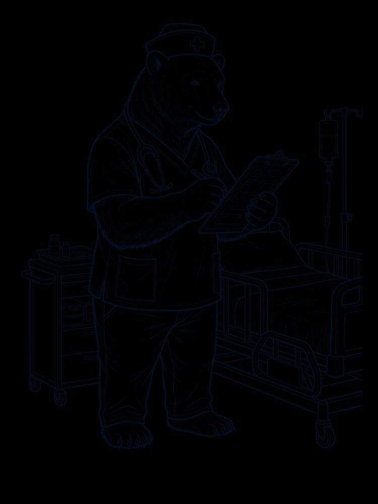 Vintage Polar Bear Nurse Animal Lover by TerryConnells