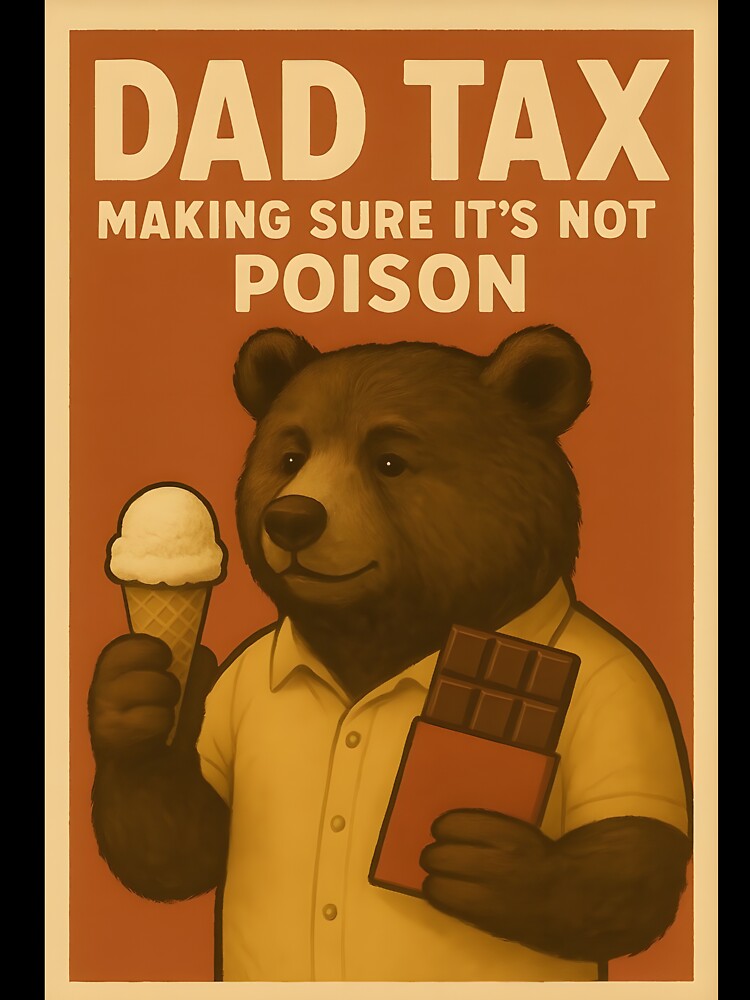 Dad Tax - Retro Vintage Bear by VVoodpecker Design