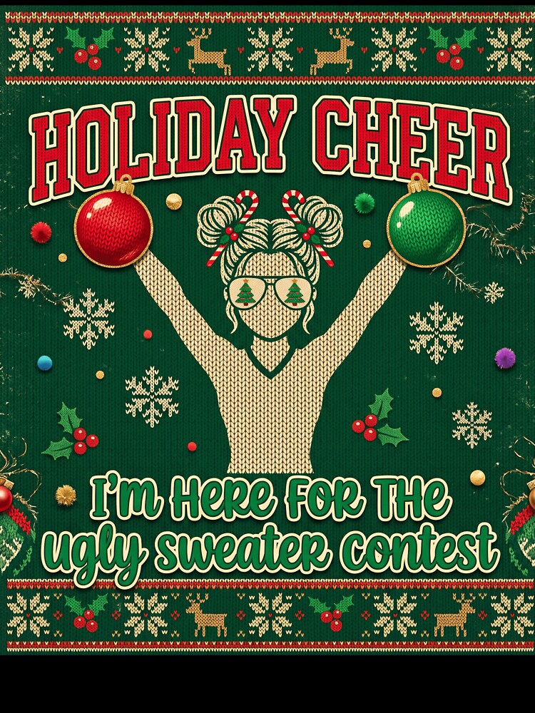 Christmas Cheerleader Contest Vintage Knitted Holiday Look by NADIASHOP86