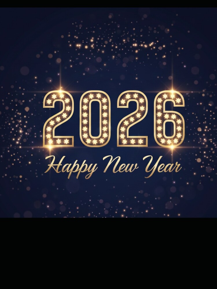 Happy New Year 2026: Sparkling Gold Celebration by ZyVoAli