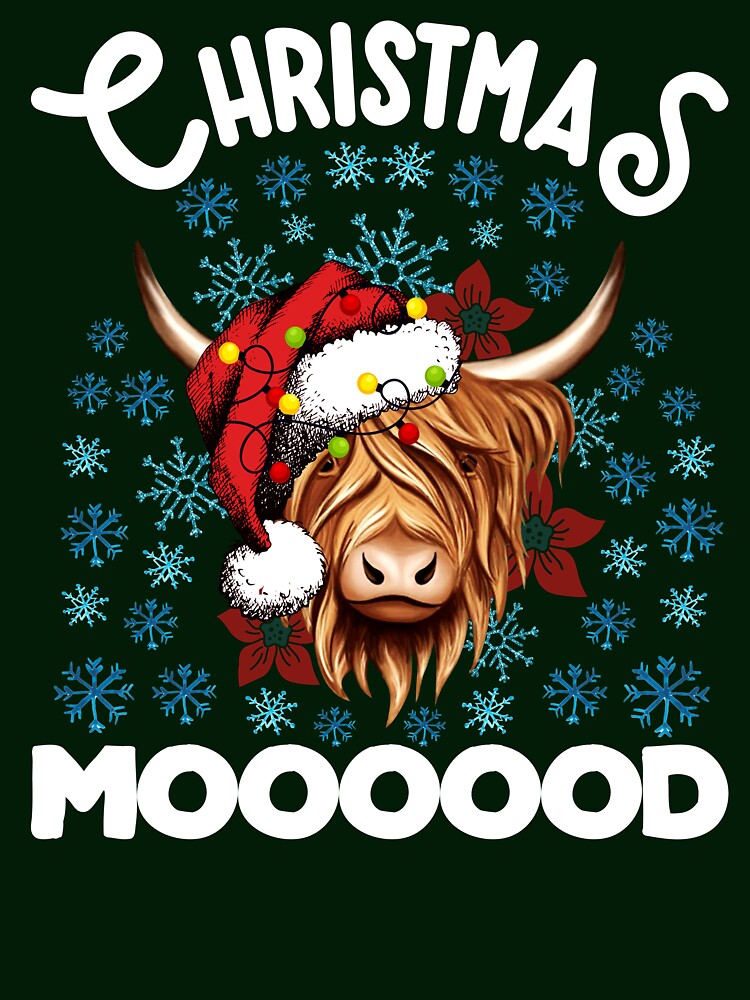 Christmas Highland Cow Farm Animal Lover Gift Idea by Myth-Creatures