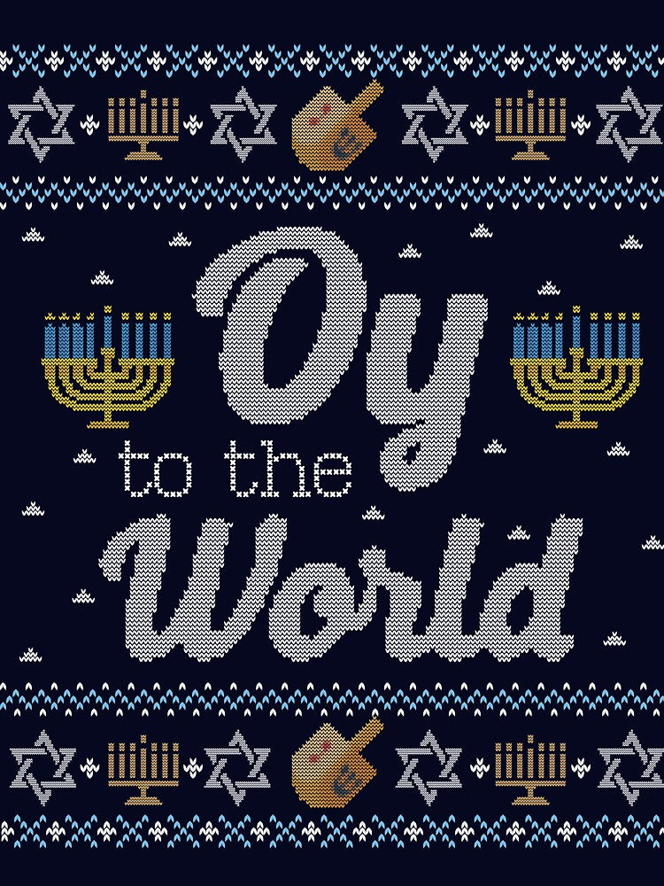 Ugly Hanukkah Sweater, Oy to the World, Funny Jewish shirt by taraJcreative
