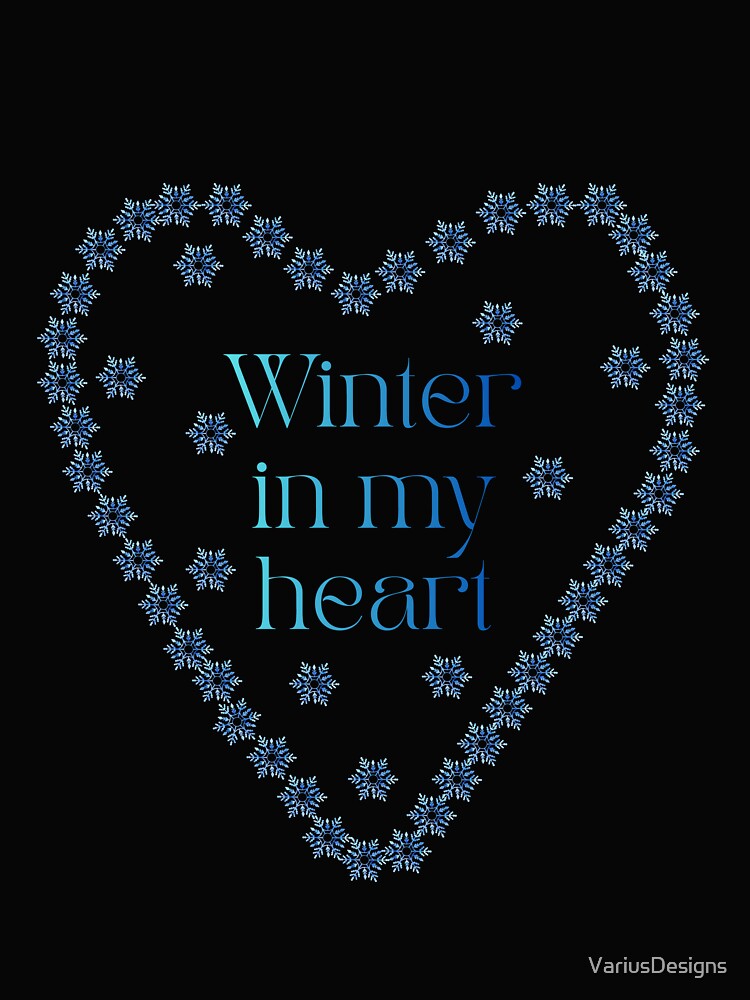 Winter in My Heart – Minimalist Winter Art Print by VariusDesigns