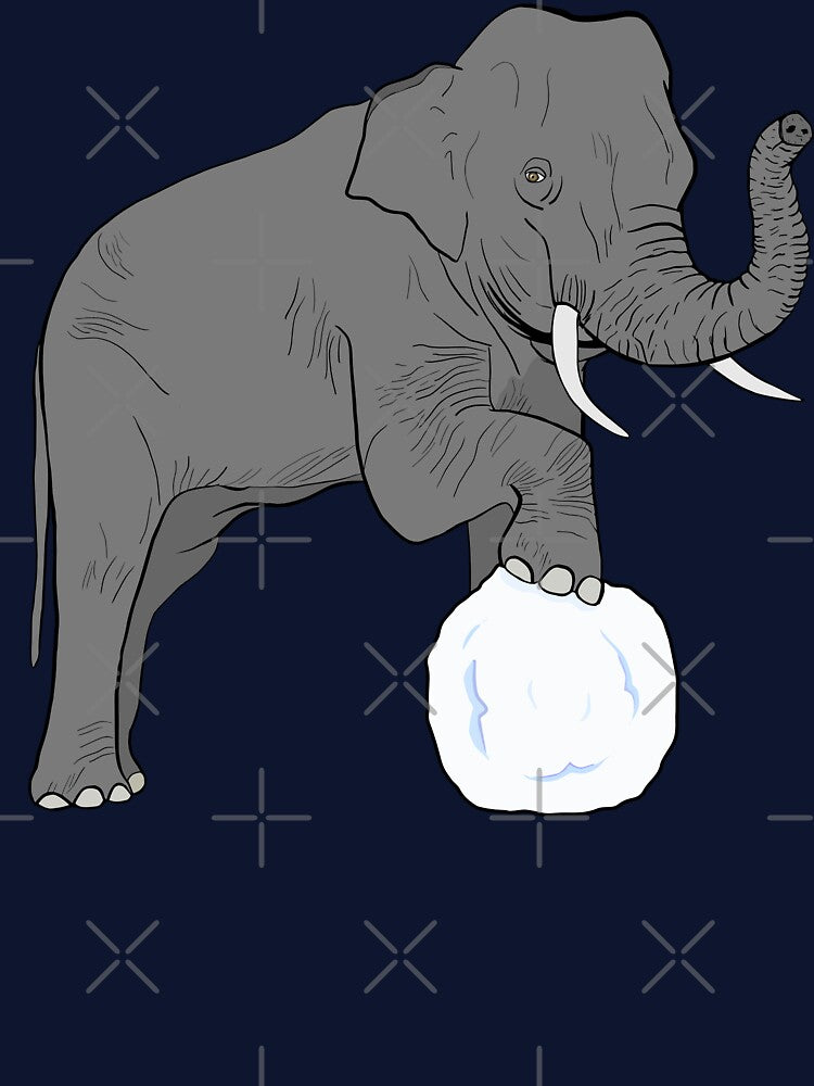Winter Elephant on A Snowball by Anna R. Reyes