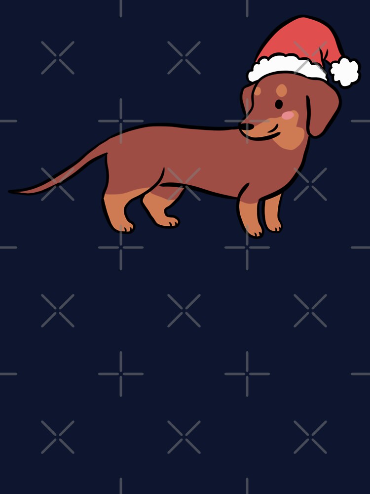 Cute christmas dachshund dog illustration by Yarafantasyart
