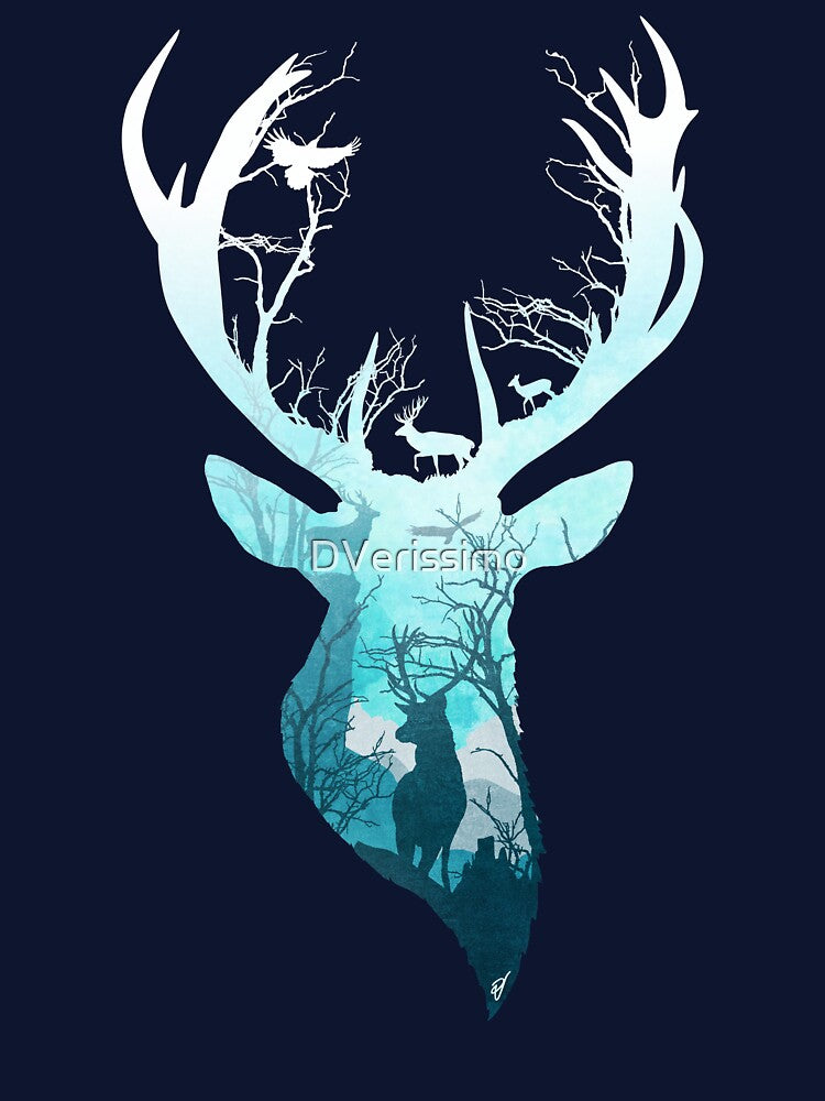Deer Blue Winter by DVerissimo Unisex