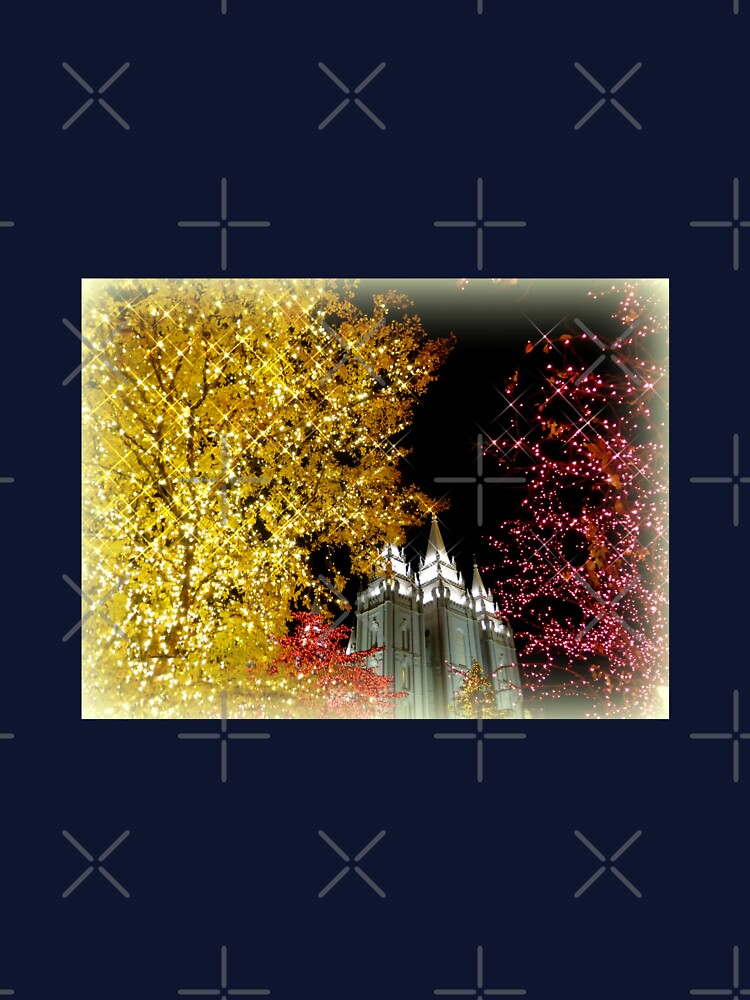 Evening Lights in Salt Lake City - Christmas by Charmiene Maxwell-Batten