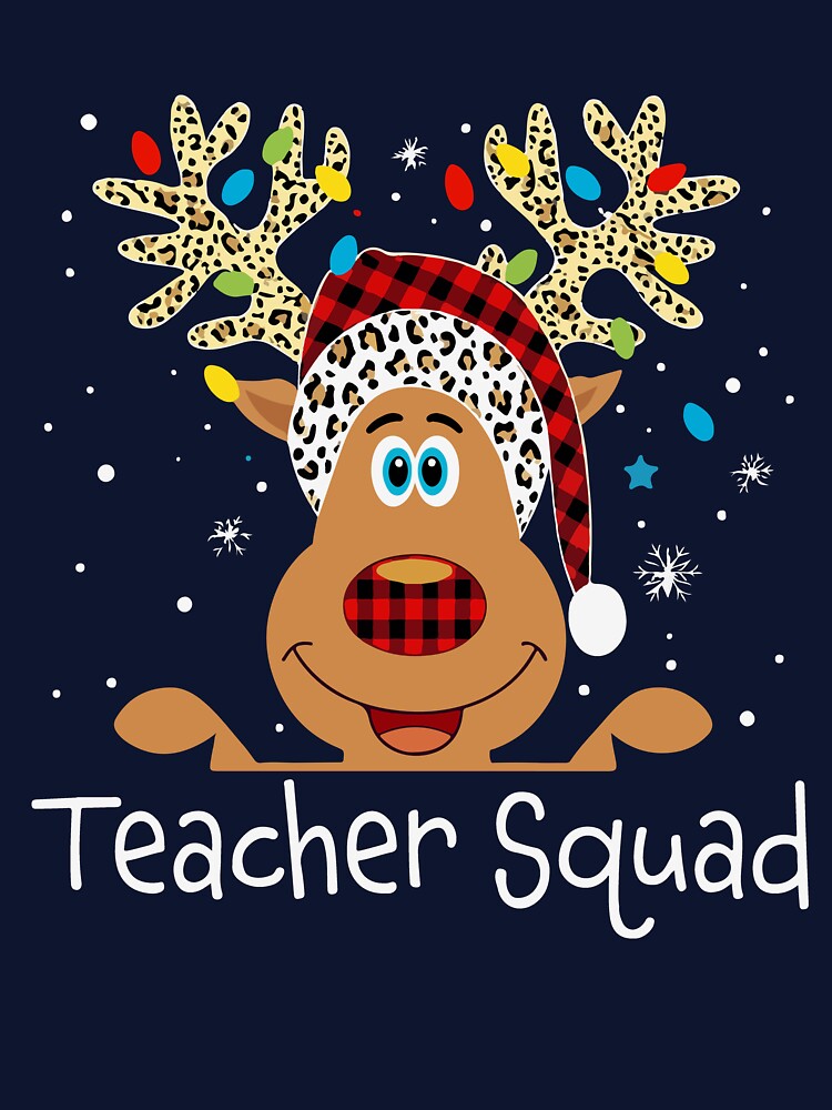 Cute Reindeer Teacher Squad – Funny Christmas Classroom Design by kiralynstration