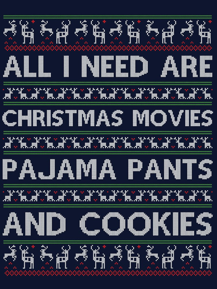 Christmas movies pajama pants and cookies by mmos