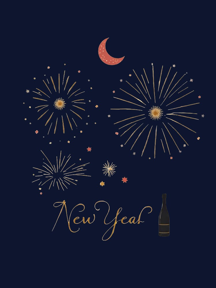 Elegant New Year Fireworks Celebration Art by PMTaurus