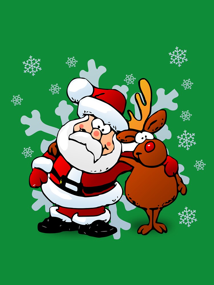 Santa Claus and the reindeer by cocoshopdesign
