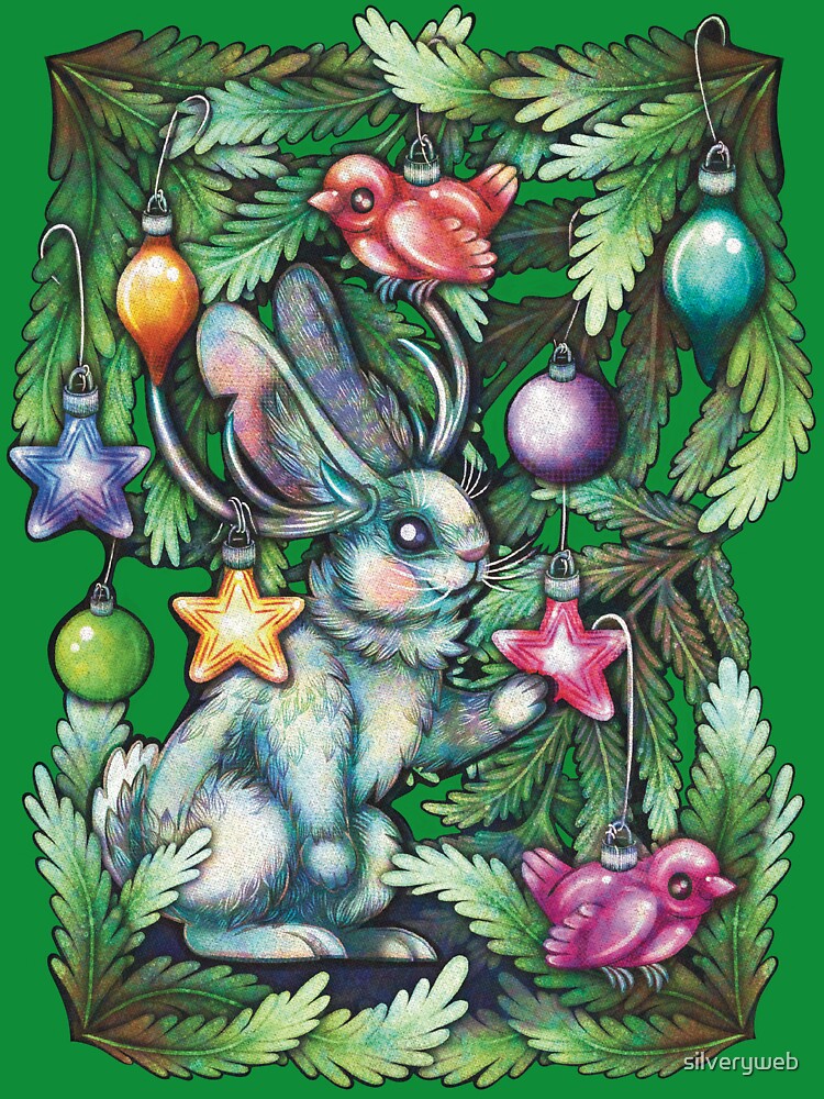 Jackalope Yule by hyasynth by silveryweb
