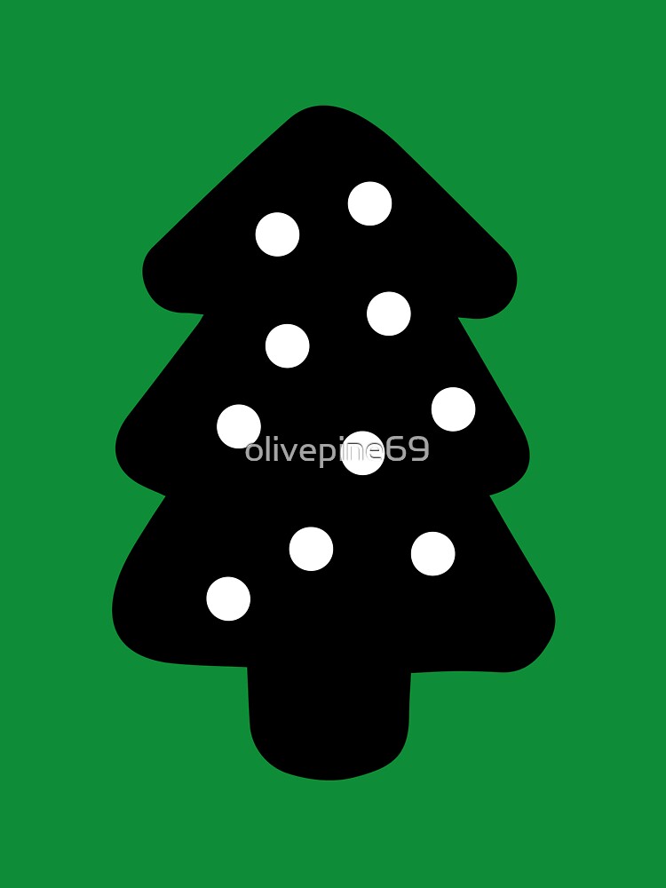 Christmas tree silhouette vector of a traditional Christmas symbol, decoration element. by olivepine69