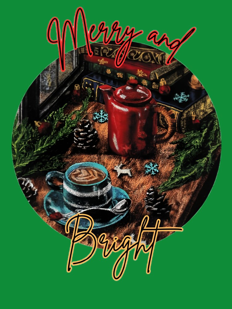 Merry and Bright Christmas Scene by Cora Worthington Art
