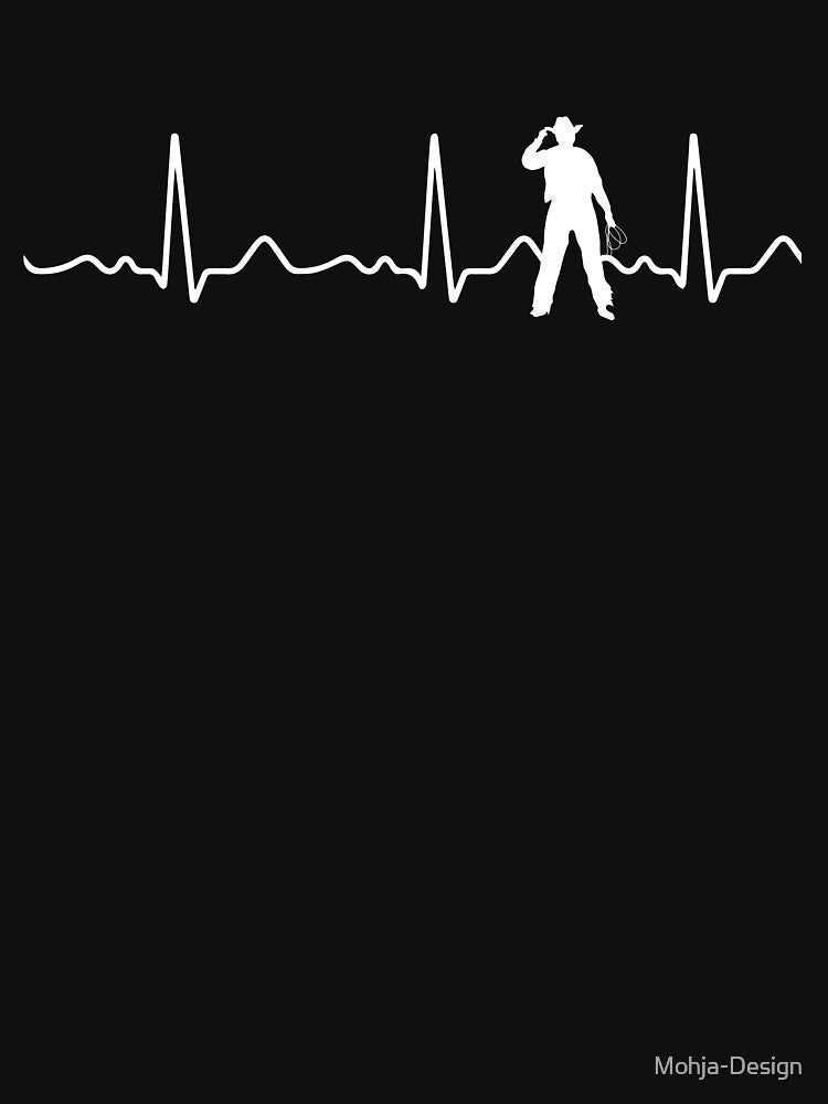 Cowboy - heart line, heartbeat, pulse, cardio by Mohja-Design