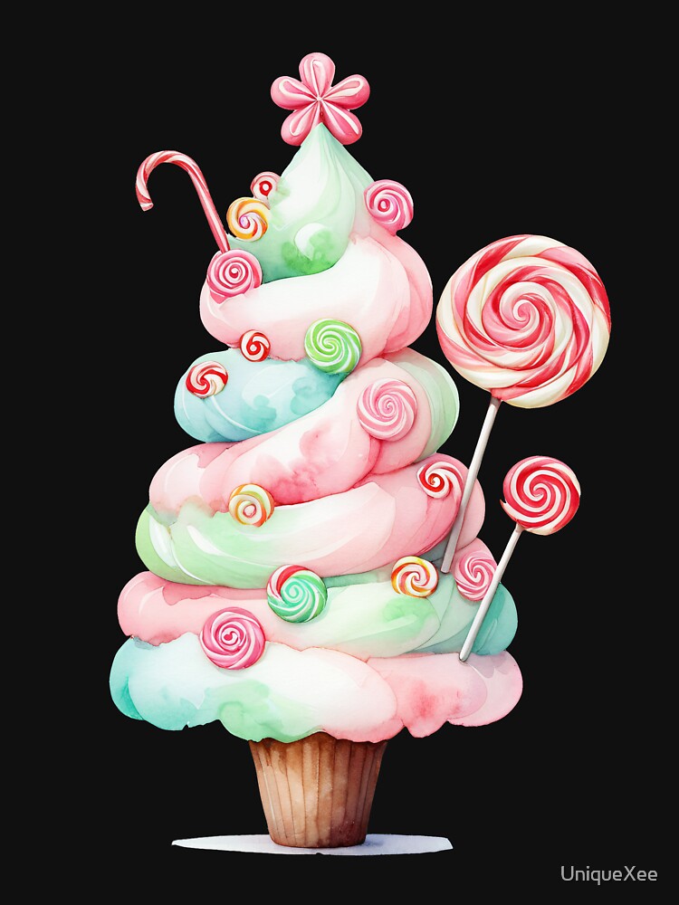 Candy Christmas Tree Cake | Sweet Holiday Dessert Art by UniqueXee