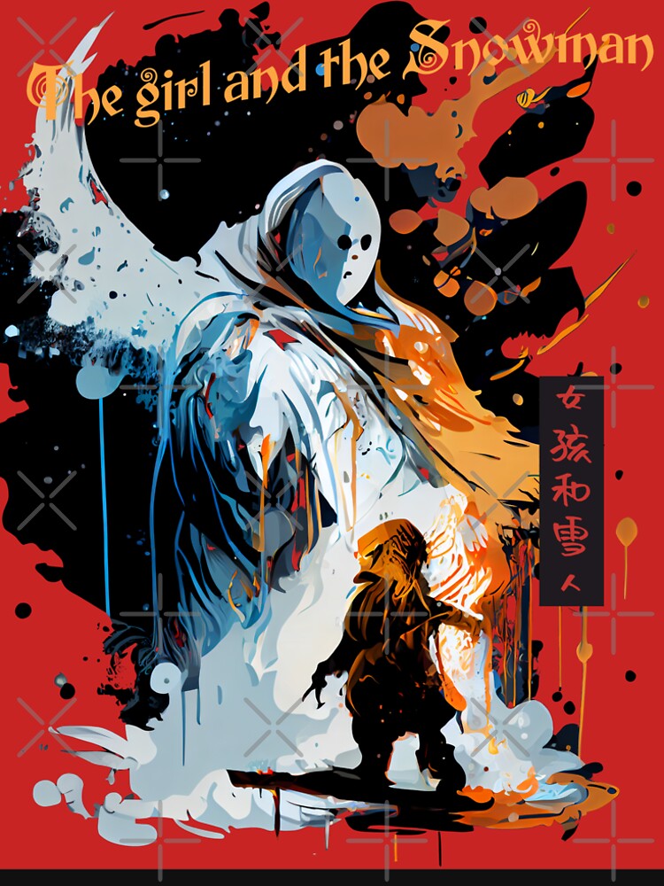 Girl and the Snowman (Concept Art, Red Version) by David Apricot
