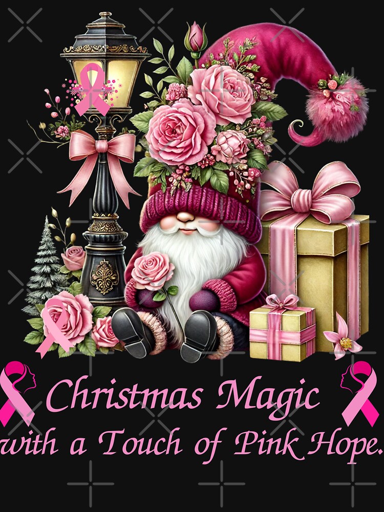 Christmas Magic with a Touch of Pink Hope – Breast Cancer Awareness. by DigitalArtByNow