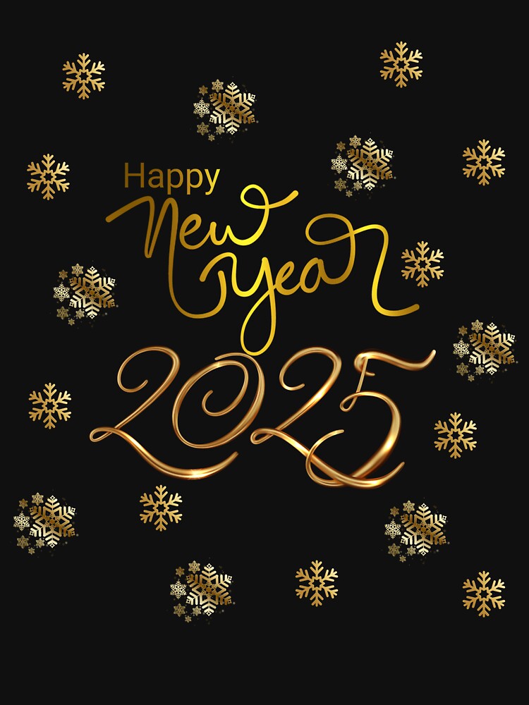 Happy New Year 2025 Classic T-Shirt by Flowora Designe