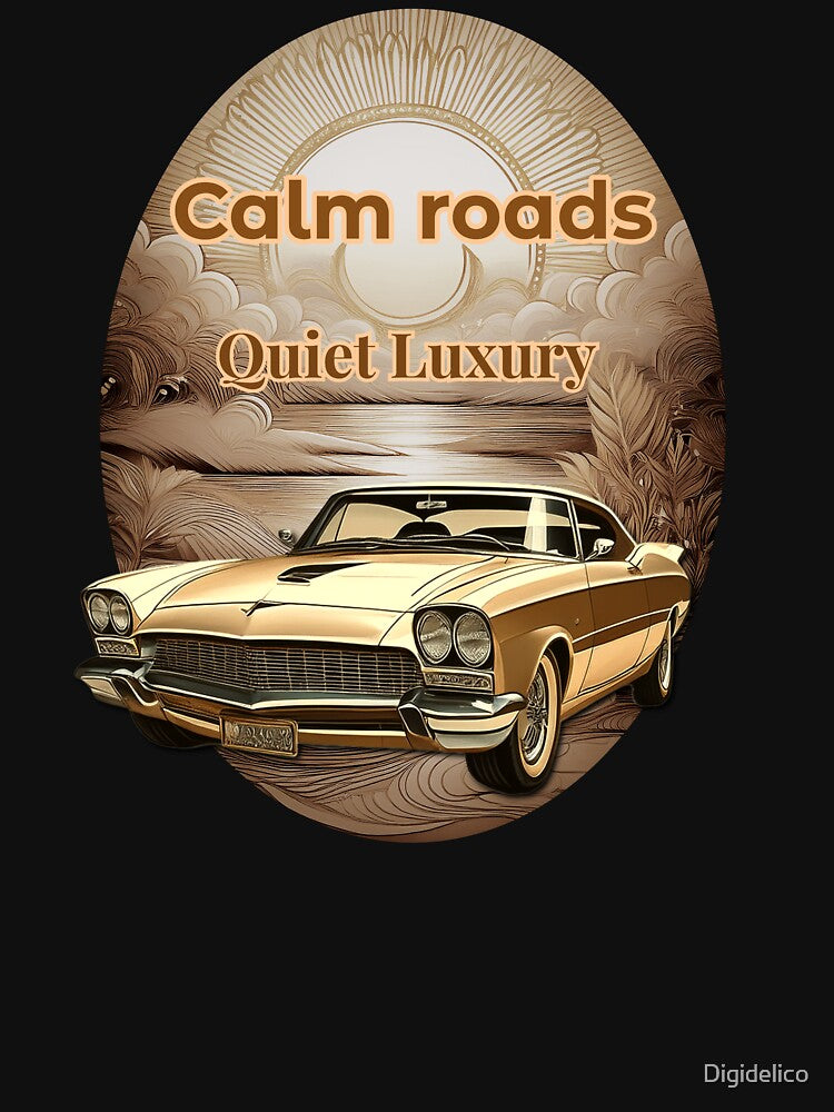 Calm Roads -Quiet Luxury vintage ando Sunset art by Digidelico