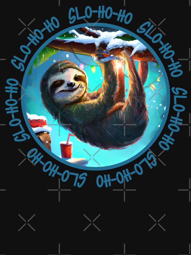 Funny and Cute Slo-Ho-Ho  Sloth Christmas by jamie Omahen