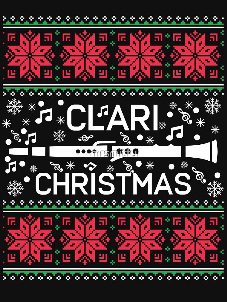 Clarinet Marching Band Ugly Christmas Sweaters by mrsmitful