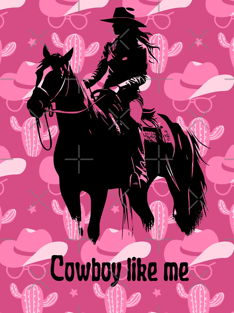 Cowboy like me pink poster by FantasyJo