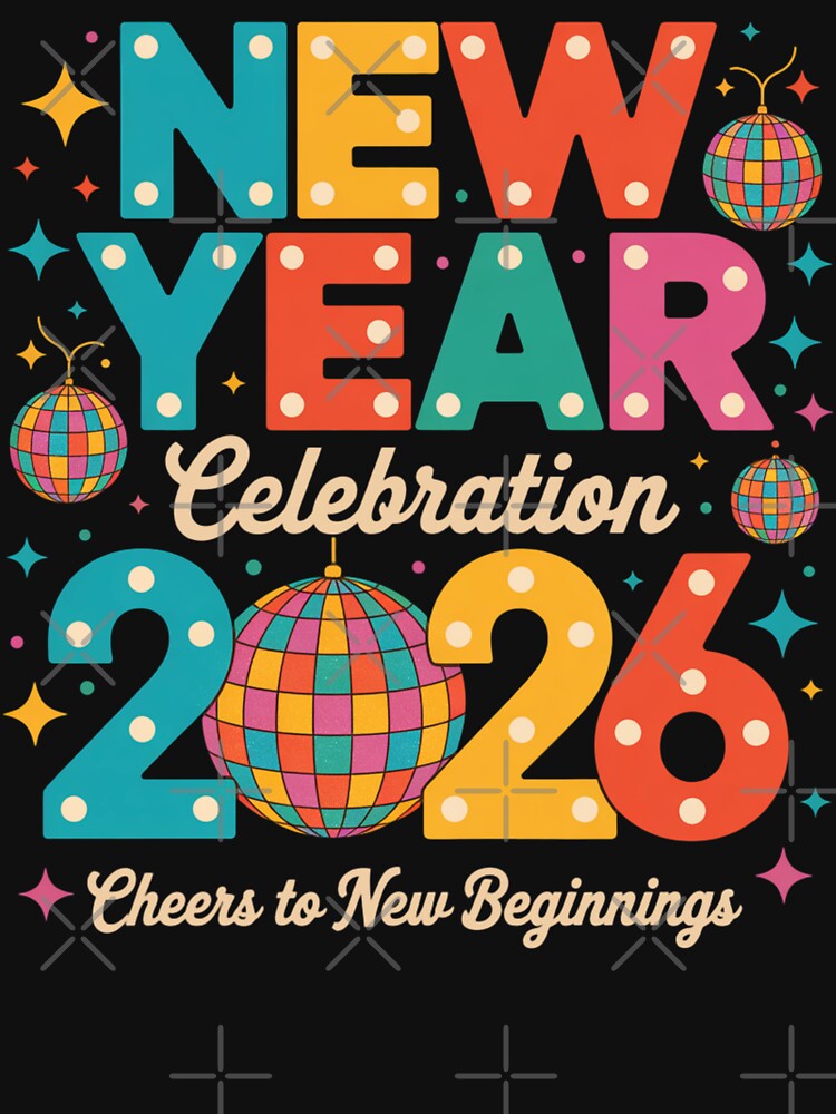 New Year Celebration 2026 Disco Ball Matching by FreshVibe Prints