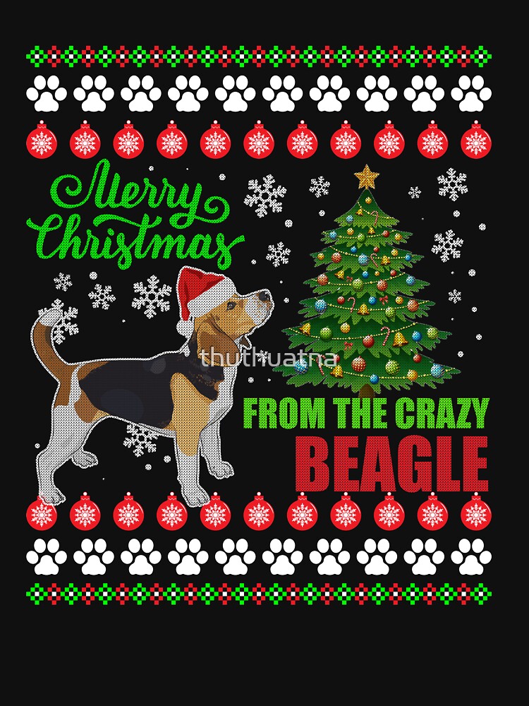 Merry Christmas From Beagle Dog Ugly Sweater T Shirt by thuthuatna