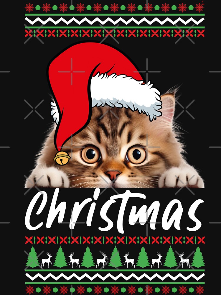 Funny Cat Christmas Funny Cat Lover Christmas by Zikozaki