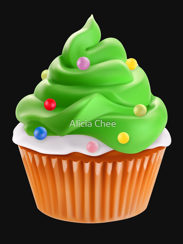 Christmas Tree Cupcake With Sprinkles by Alicia Chee