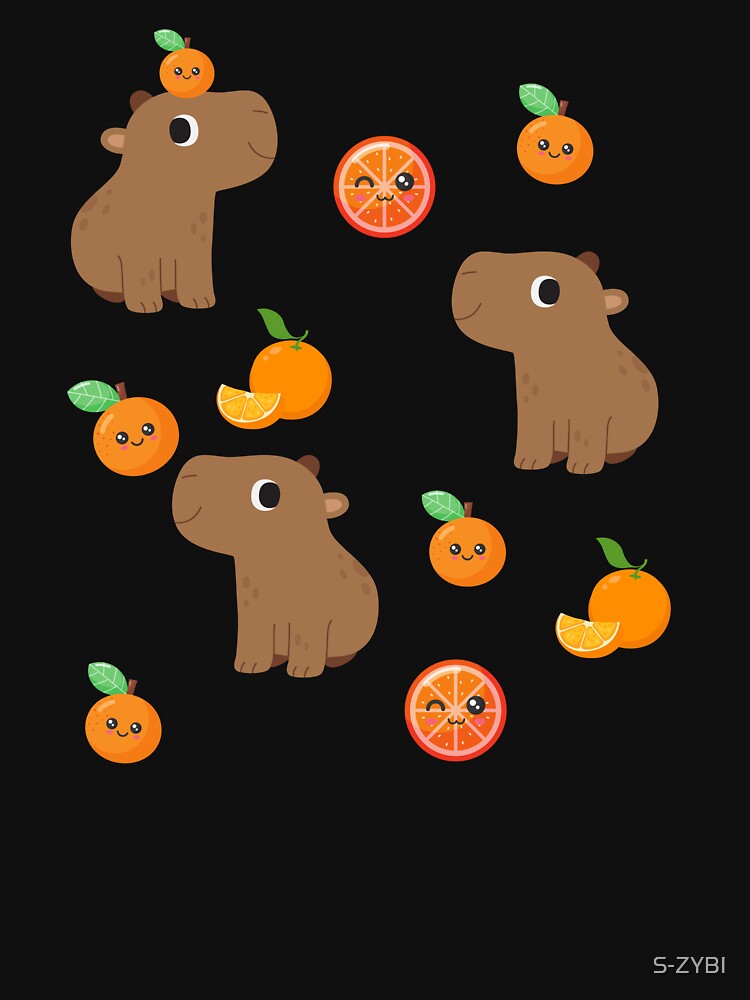 STICKER CAPYBARA  AND ORANGES by S-ZYBI