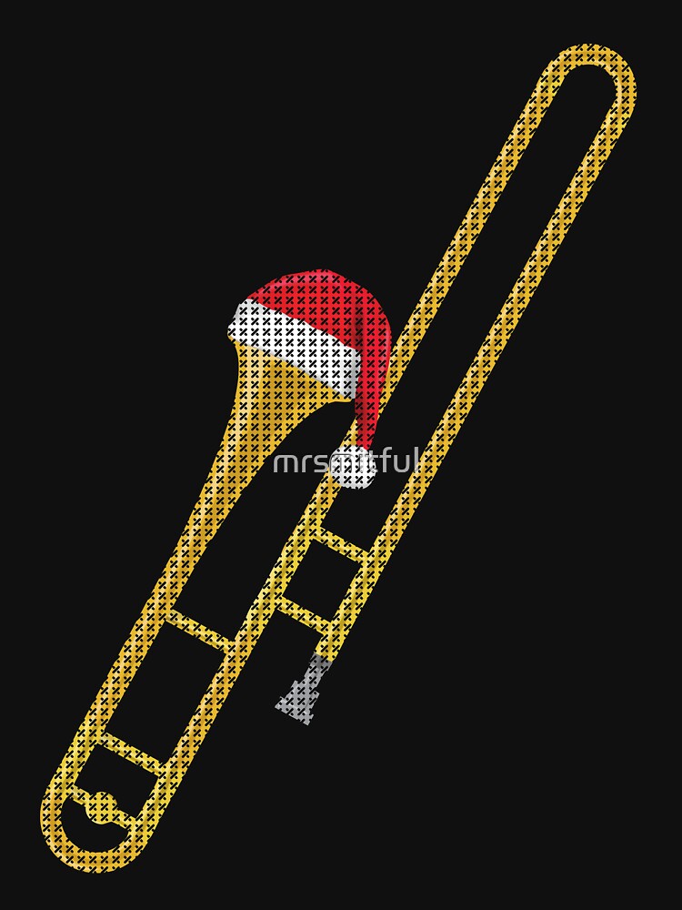 Trombone Marching Band Ugly Christmas Shirt Gift by mrsmitful
