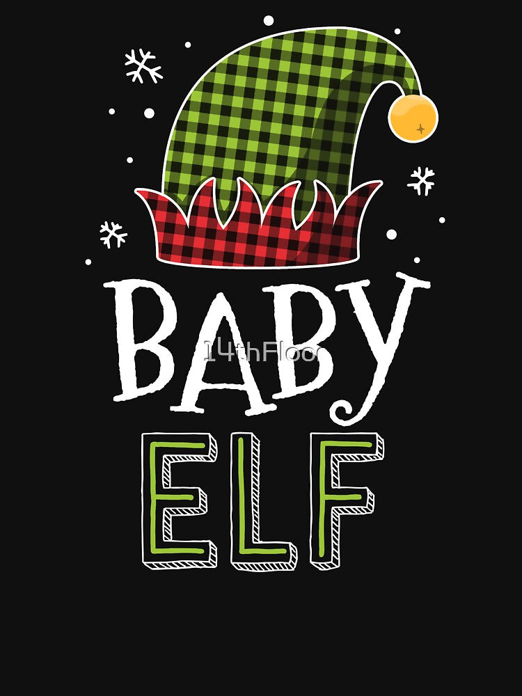 Baby Elf Plaid Christmas Shirt Kids Matching Family Pajamas by 14thFloor