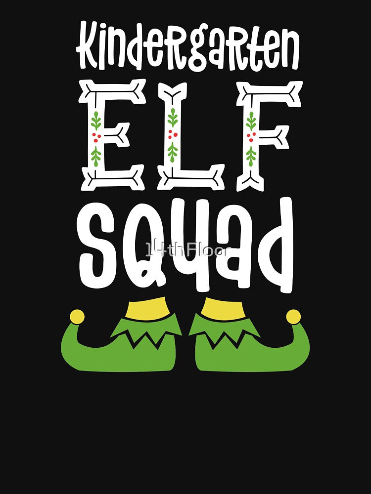 Kindergarten Elf Squad Matching Teacher Christmas School by 14thFloor